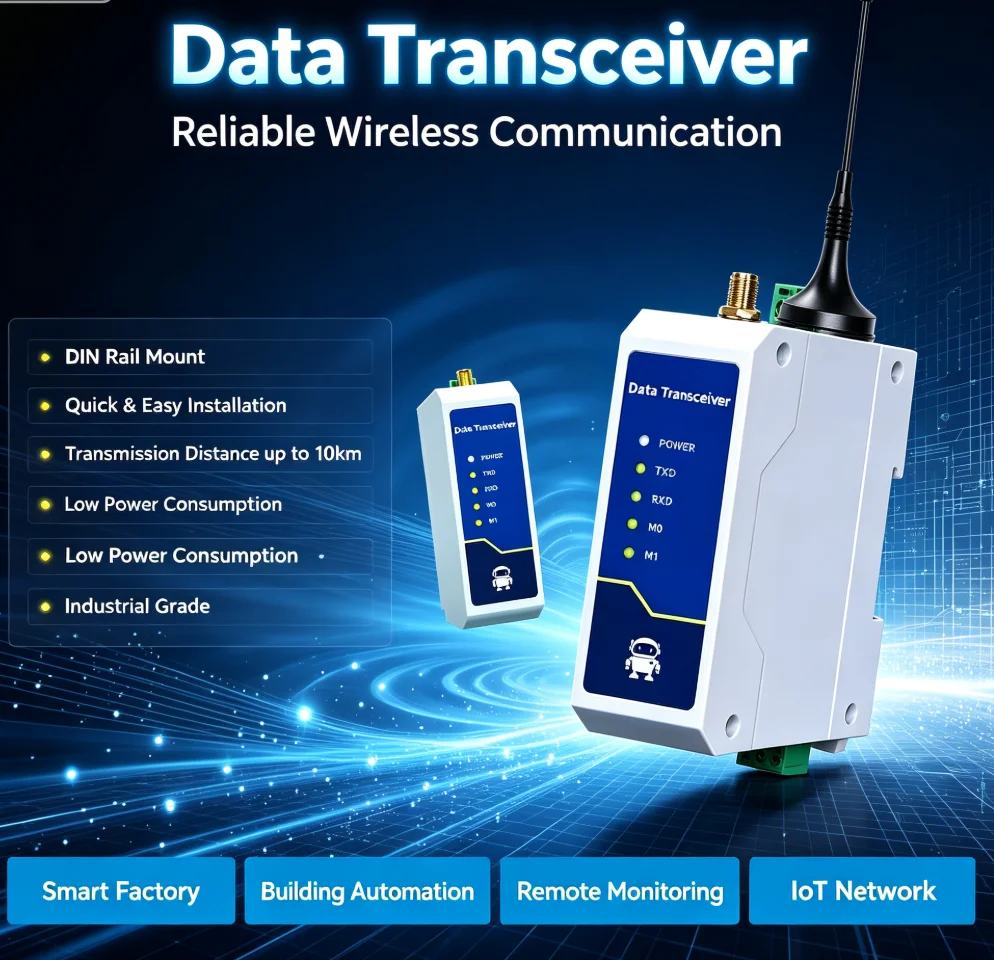 433M/868M/915M SX1268 Lora Wireless Data Transmission Modem RS485 RS232 22-30dbm Modbus Relay Network
