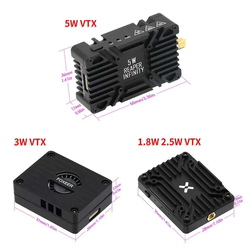 Foxeer Reaper Extreme Infinity VTX 2.5W 3W 5W 10W Long Range Transmitter FPV Drone