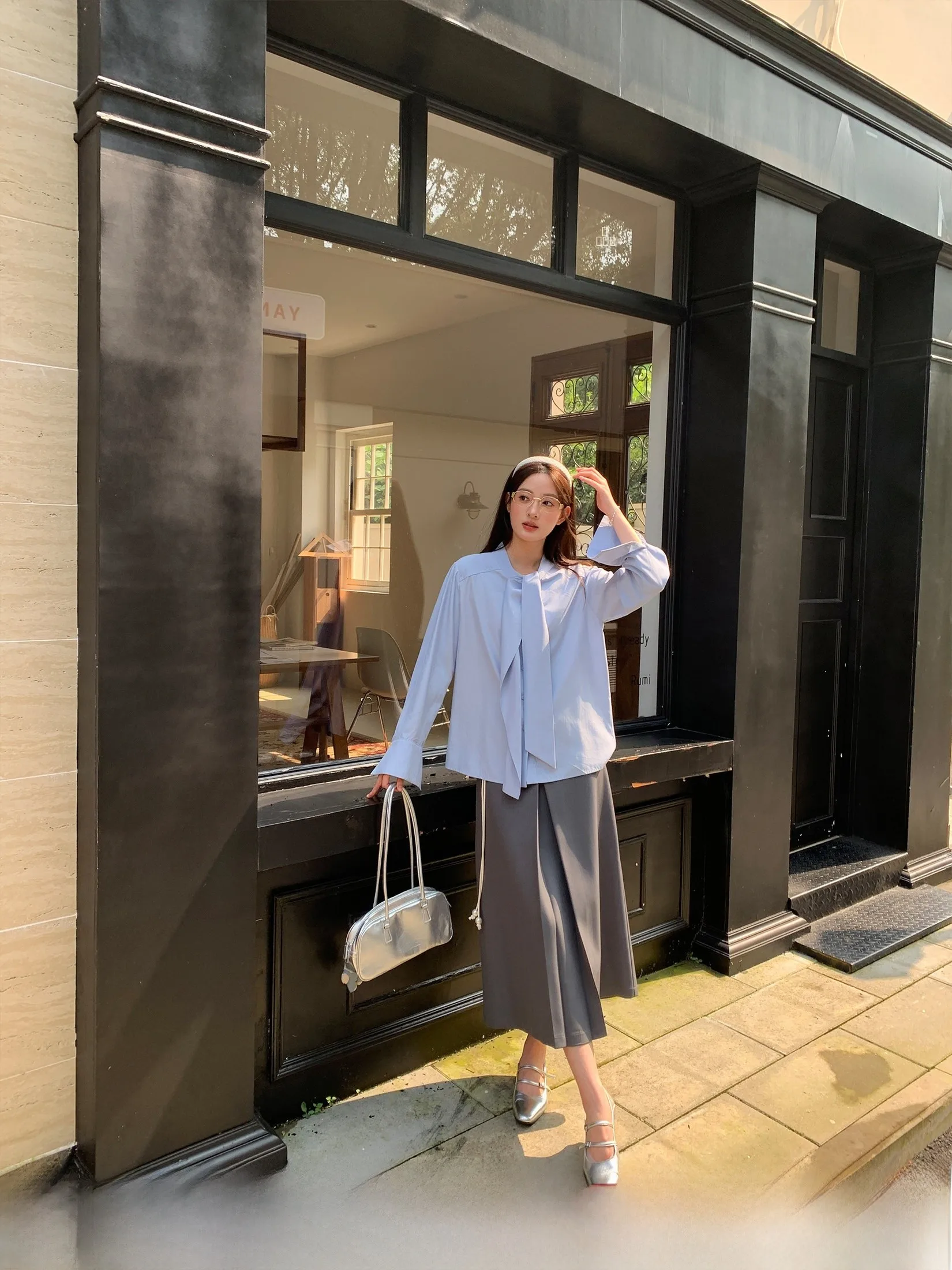 

Женская осенняя юбка А-силуэта с одной складкой, прямая, больших размеров, для офиса, простая, с высокой талией, для полных женщин...