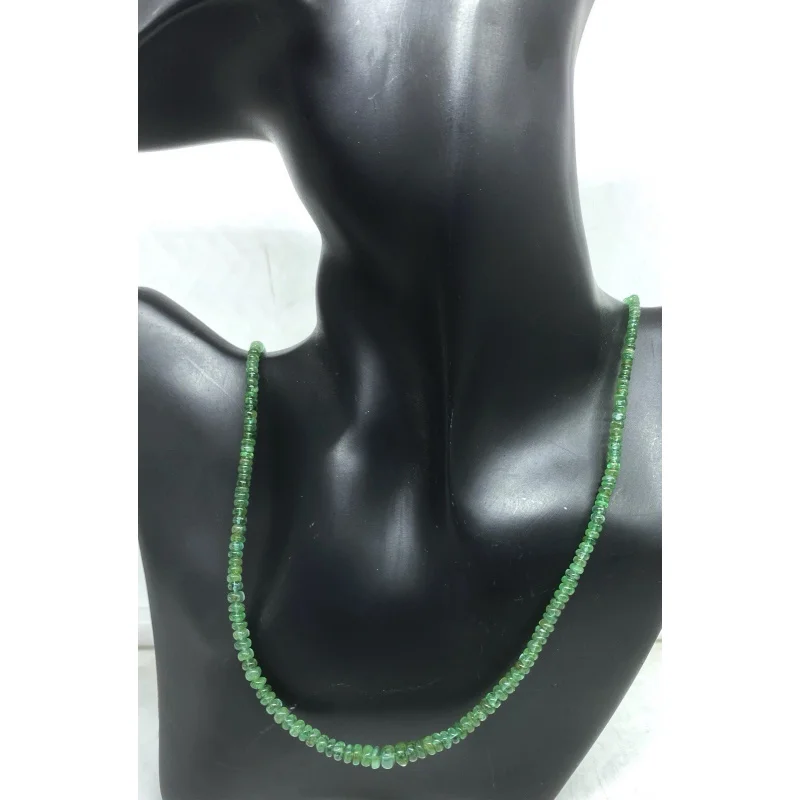 

Колумбийское изумрудное ожерелье, 20 дюймов, бусины из натурального зеленого драгоценного камня, серебряная застежка