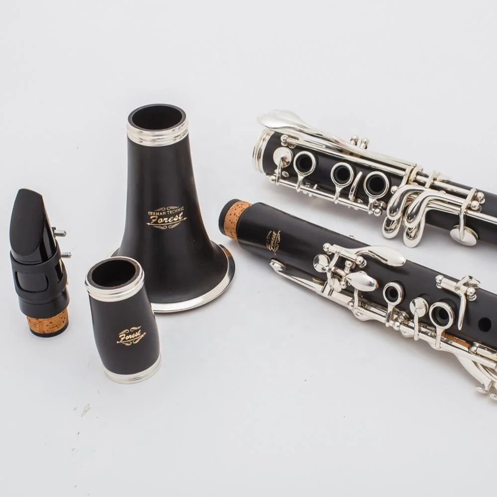 

Hot Sale Bb Clarinet Composite Wood Body Silver Plated Clarinet OEM