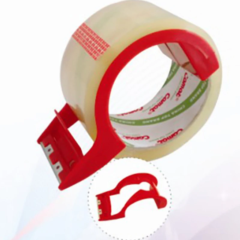 Dozownik taśmy samoprzylepnej 48 mm Obcinacz taśmy Prosta maszyna do uszczelniania pudełek Uchwyt na taśmę Wygodne żelazne zęby Plastikowe siedzisko taśmy pakowej