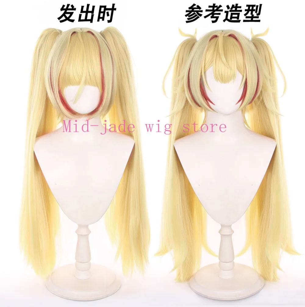 Clara Cosplay Wig Realistic Scalp Short Hair with Detachable Twin Ponytails for Valentine Character Event Photo Shoot