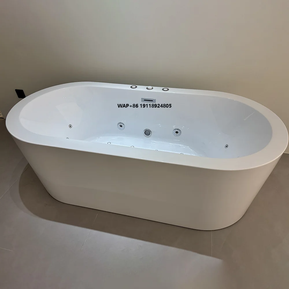 Popular Freestanding Acrylic Massage Bathtub Air Jet Whirlpool Bathtubs Indoor Jacuzzier