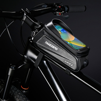 TAKEZERO TZ02 1L Hard EVA Top Tube Bike Bag - Phone Access Frame Storage for Road & MTB