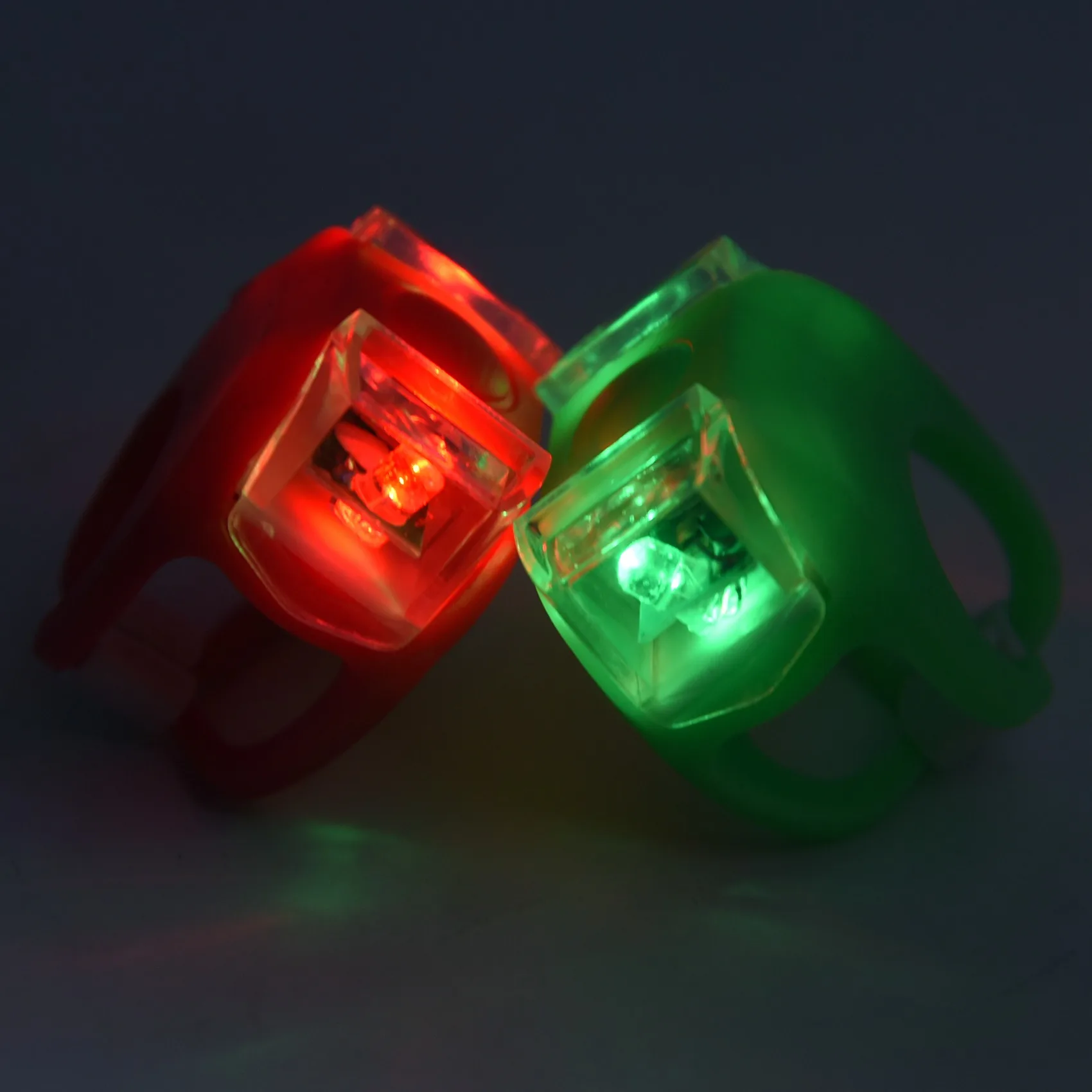 #26T 4 x LED Lights for Boat Yacht Bike Running Fishing(Red, Green),Running Fishing,(silicone)