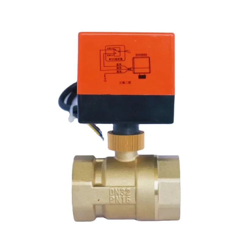 

Motorized Ball Valve Control Two-way DN32 with 3 Wires Used for Solar Reduced Caliber 1-1/4 Inch Size