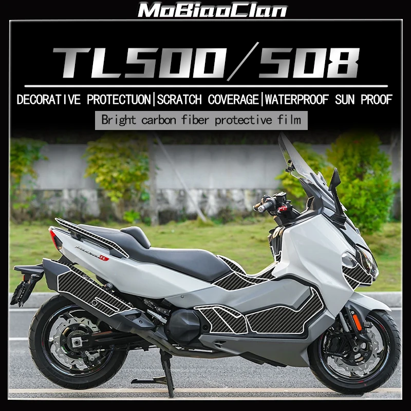 For SYM TL500 508 6D Motorcycle Sticker Carbon Protective Film Diber Sticker Car Dticker Modification Accessories