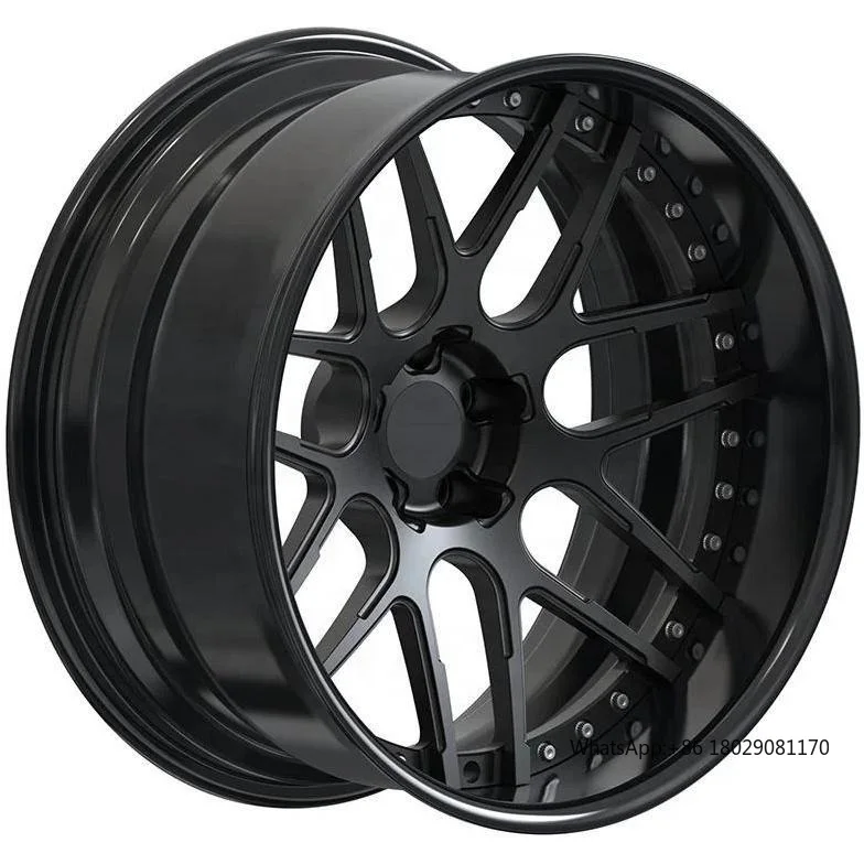 Factory Direct Sale Custom 16/18/21 inch 5x120 deep Concave black 2 Piece Forged passenger car Wheel for Land Rover Lexus