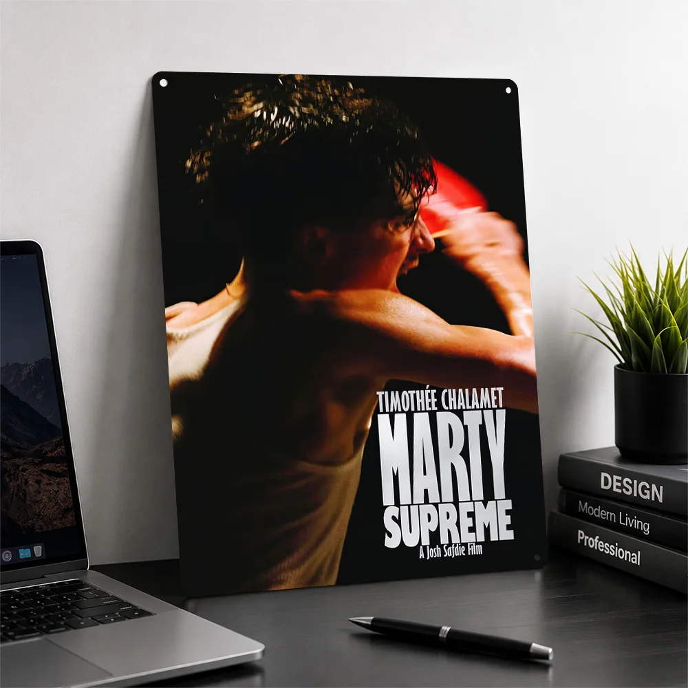 Marty Supreme Movie Metal Poster Cinema Wall Art Personalized Vintage Tinplate Sign for Man Cave Home Decor Film Fan Gift Plaque