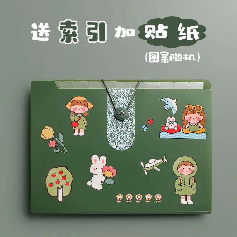 5/8/12 Compartments Portable Organ Bag A4 Multi-layer Folder Office Students Large Capacity Test Paper File Holder New