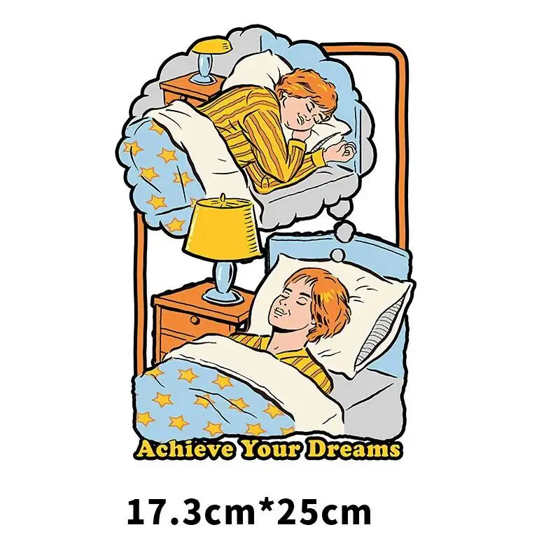 Funny Santa Claus Comes heat transfer From An Alien Printing Patches For Clothes Thermo-stickers For Children Halloween Print