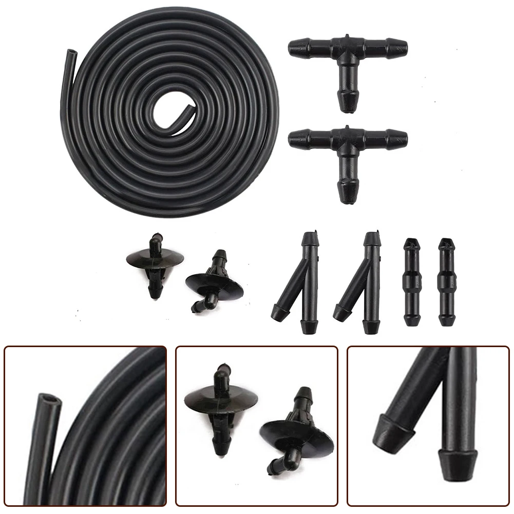 Car Windshield Wiper Washer Spray Nozzle Hose Set Auto Accessories For Sprinter Plastic Black Car Acesssories
