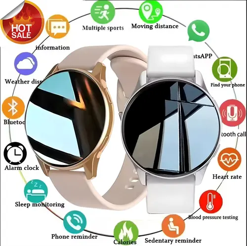 Pro nuevas mujeres delicadeza Bluetooth llamada reloj inteligente seguimiento de salud Bluetooth llamada despertador relojes inteligentes hombres Smartwatch deportes