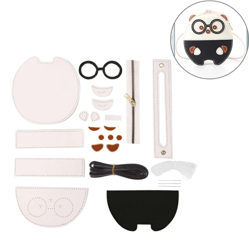 DIY Bear Crossbody Bag Making Complete Set Bear Shoulder Bag Making Materials Kits Sewing Craft Tool Birthday Gift