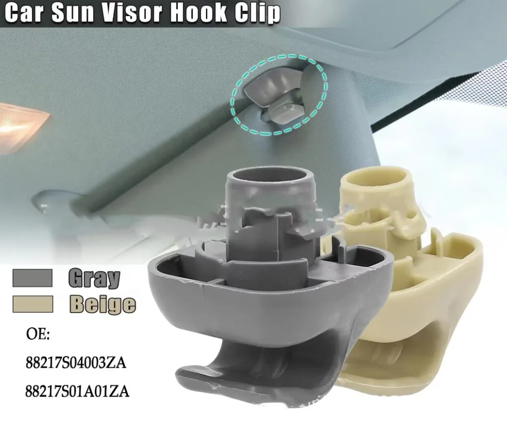 Sun Visor Holder Clip Gray Fit for Honda Accord Civic CRV 1998-2011 88217S01A01ZA 1PC