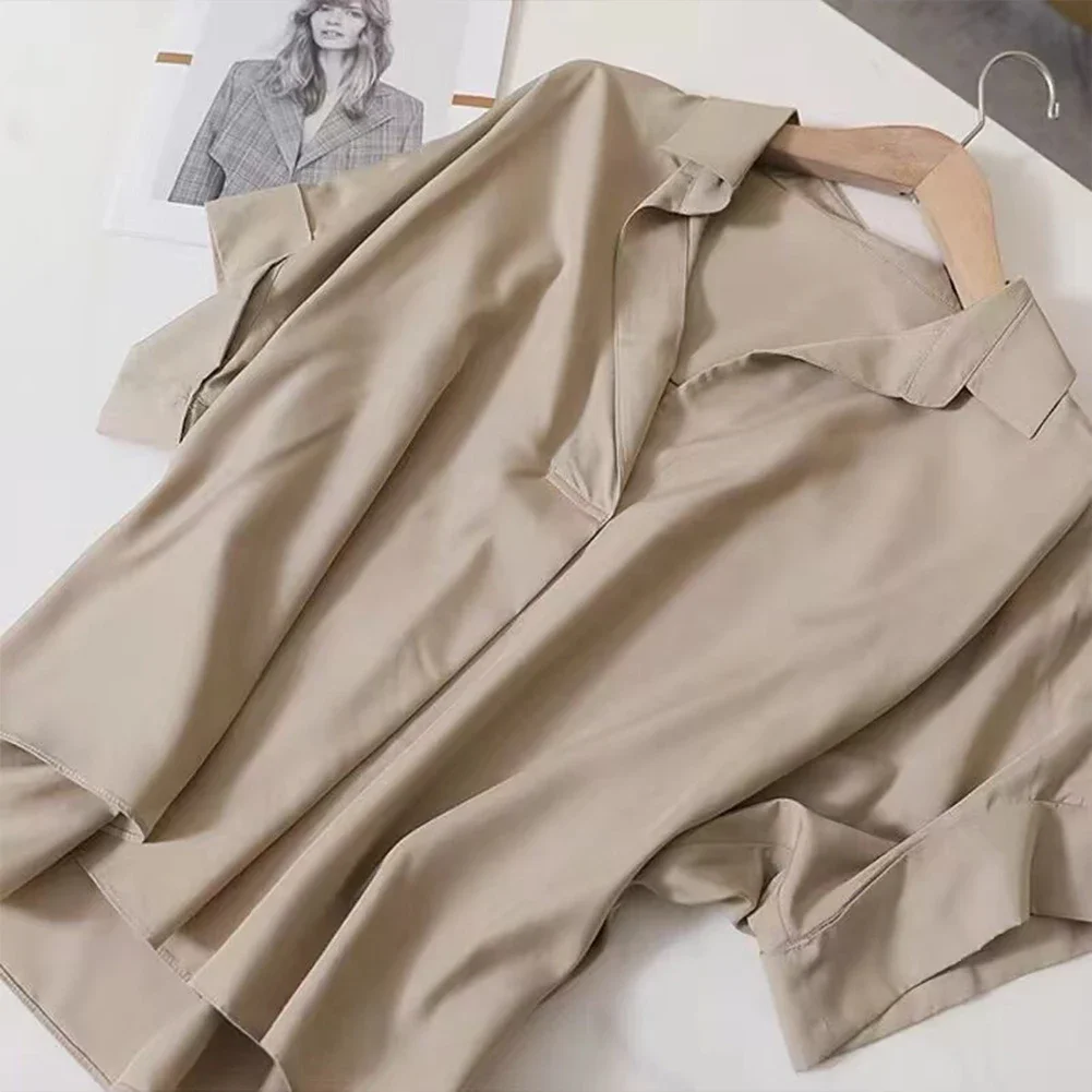 

1pc Womens Fashion Vintage Shirt And Blouses Casual Loose Batwing Sleeve Shirts V-neck All Match Ladies Tops