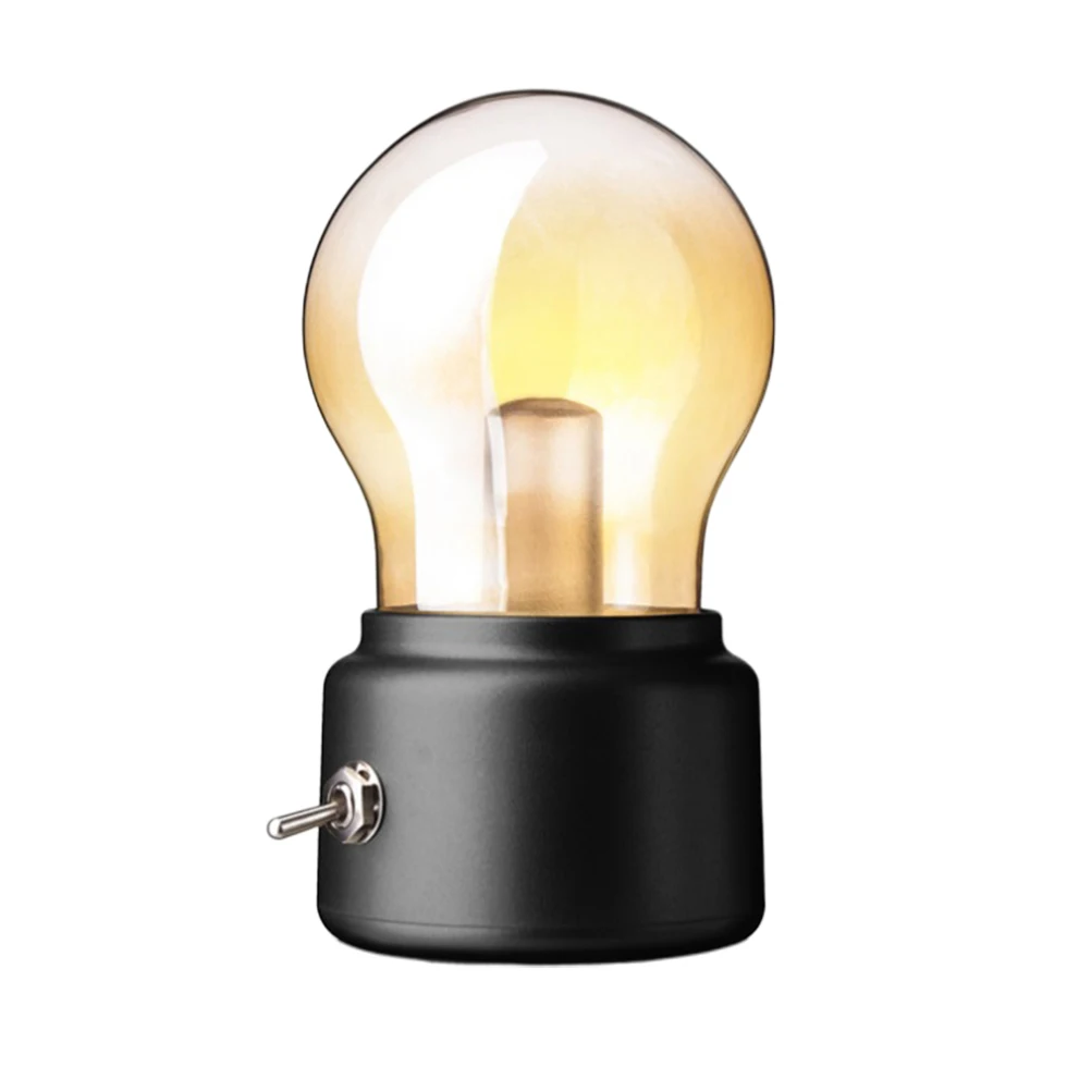 

LED Night Lamp Black Led Vintage Light Night Light Bedside Lamp Student Bedroom Home Accessories Toy