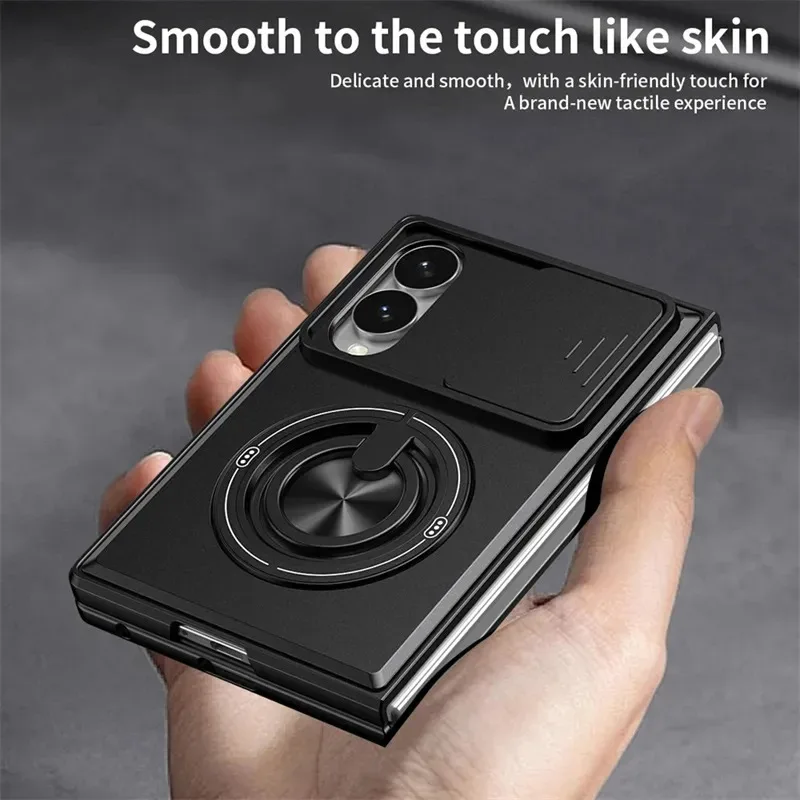 Skinlee Case For Samsung Galaxy Z Fold 4 5 6 Shunjia push-window belt bracket shell For Samsung Galaxy Z Fold 7 8 Ultra Cover