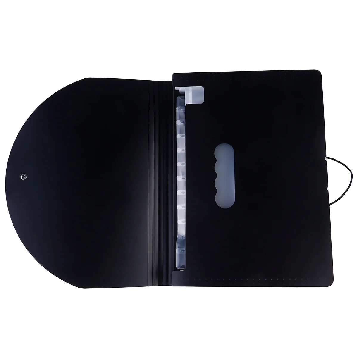 

1Pcs File Folder A4 Black Premium Plastic Document Organizer Large Capacity Clamshell Folder Frosted Texture Buckle Lock
