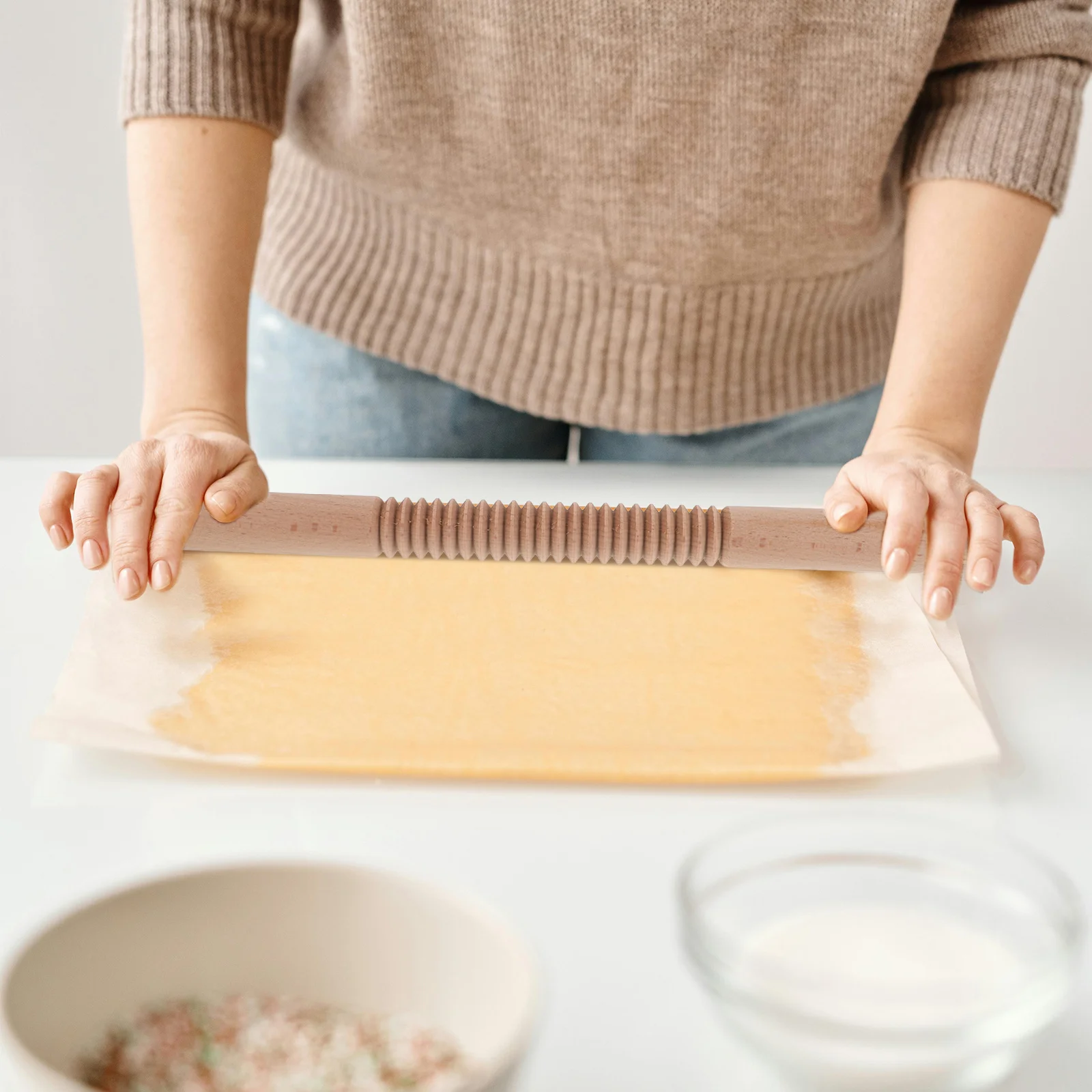 ไม้รีดแป้งแบบมีเกลียว 1 ชิ้น ไ - Kitchen Roller Baking บทวิจารณ์และราคา