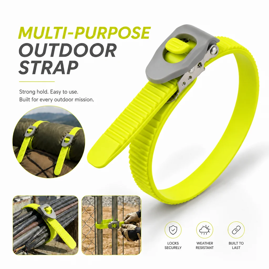 50cm Heavy Duty Quick Release Ratchet Buckle TieDown Strap Adjustable CargoLashing Belt Multipurpose Outdoor Camping Lock Strap