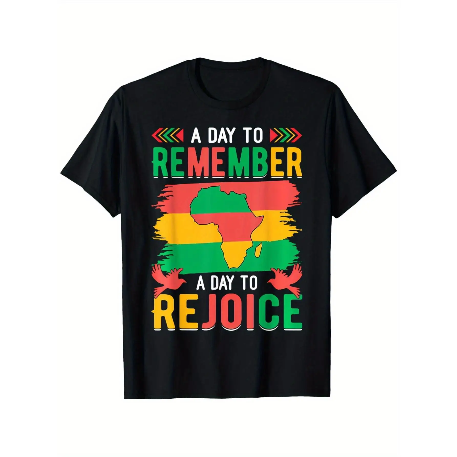 

Men Juneteenth Emancipation Day Celebrate Black History 1865 T-Shirt, Loose style short-sleeved T-shirt, casual and comfortable