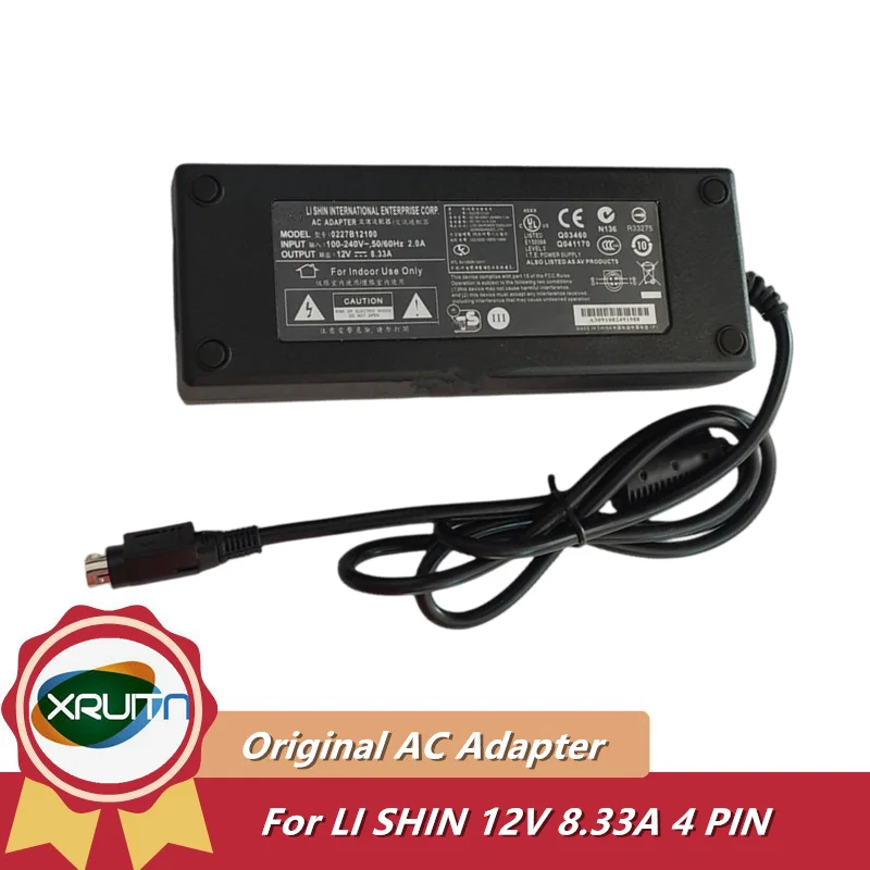 

Genuine LI SHIN 12V 8.33A 100W 4PIN EA11001E-120 AC Adapter For PROMISE NS4600 NAS SMARTSTOR DS4600 Power Supply 0227B12100