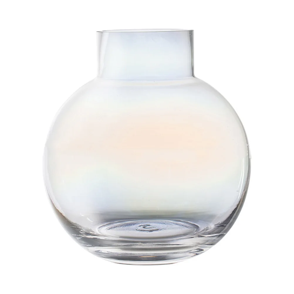 

1Pcs Decorative Glass Flower Vase Hydroponic Plant Container Desktop Vase Ornament for Household Party and Home Decor