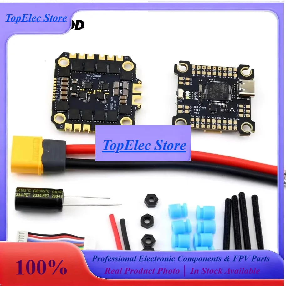 TopEsSoloGood F722 60A Stack ICM42688P F722 Flight Controller BLHELI_S 60A 4in1 ESC 30.5X30.5mm 2-6S For FPV Freestyle Drones Pa