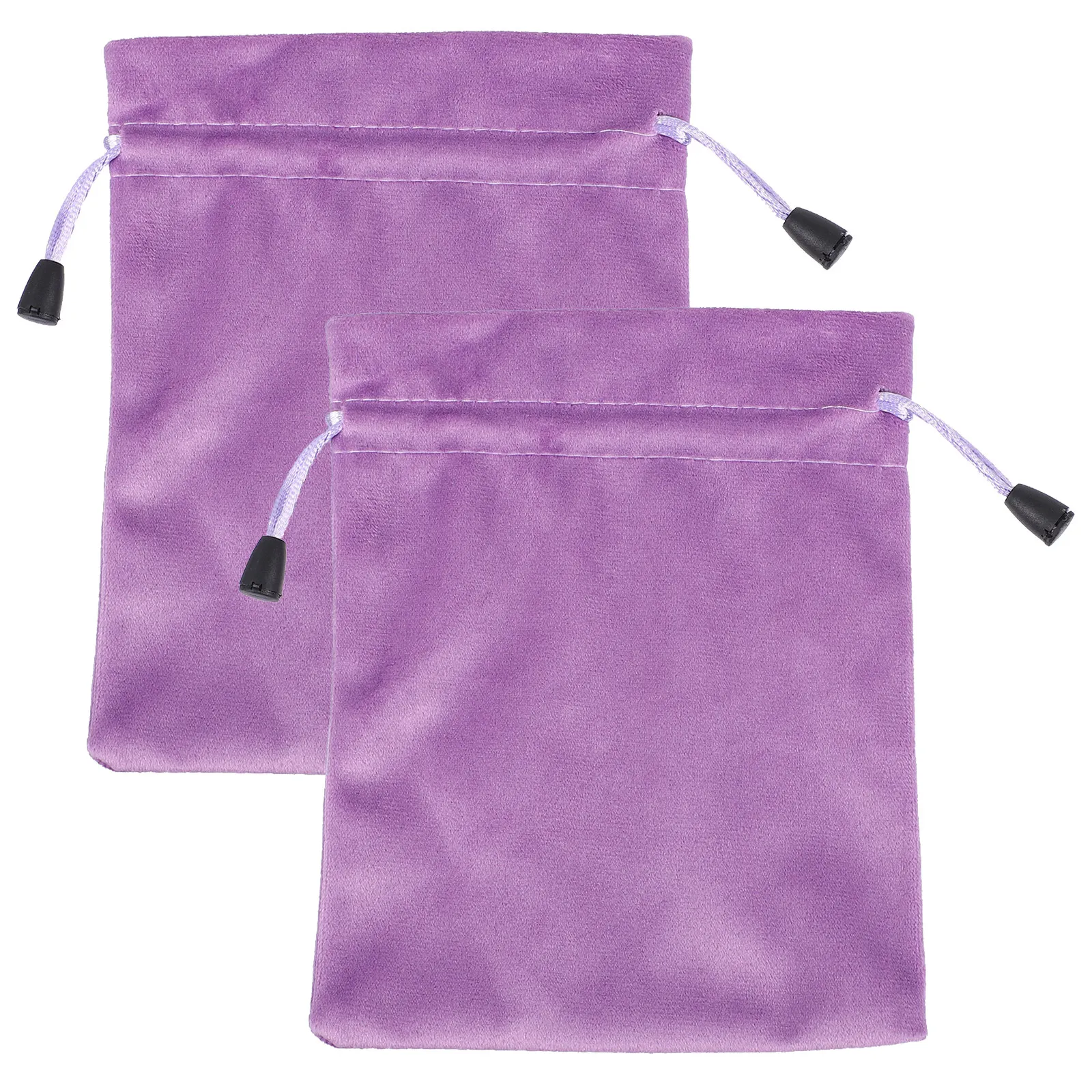 

2Pcs Jewelry Drawstring Flannel Storage Bag Soft Pouch Small Gift Packaging Bags for Cosmetics Travel Jewelry Bag