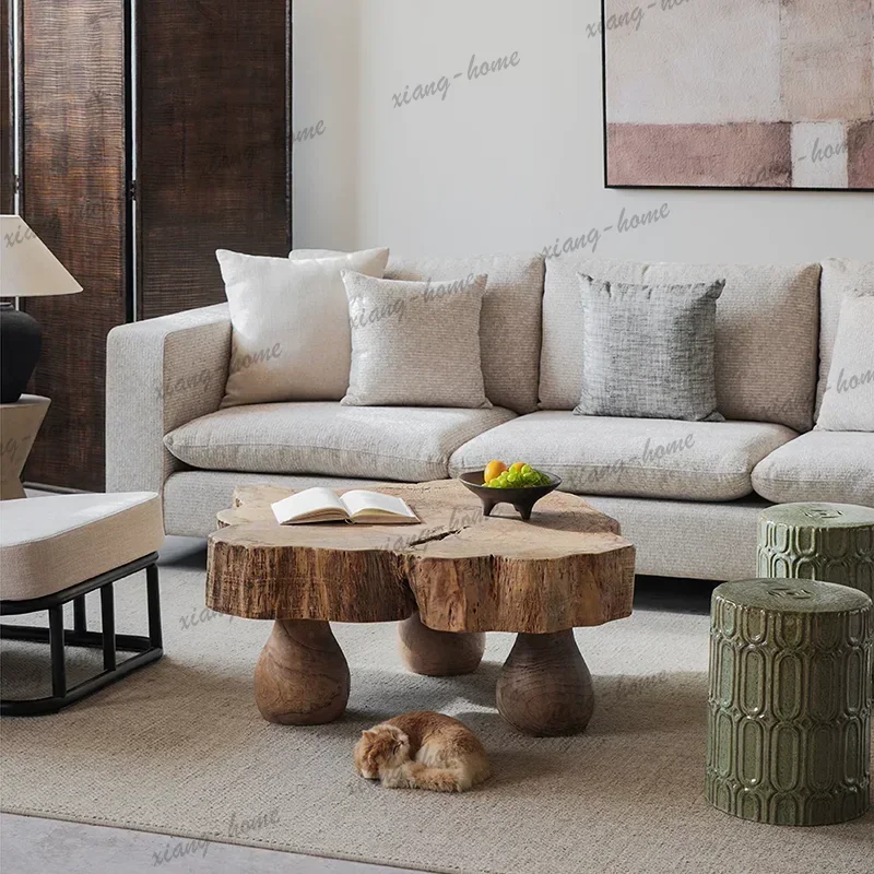 Factory Direct Nordic Luxury Aesthetic Coffee Table Standing Center Mesas Bajas Home Furniture Modern Wood Coffee Table Designer