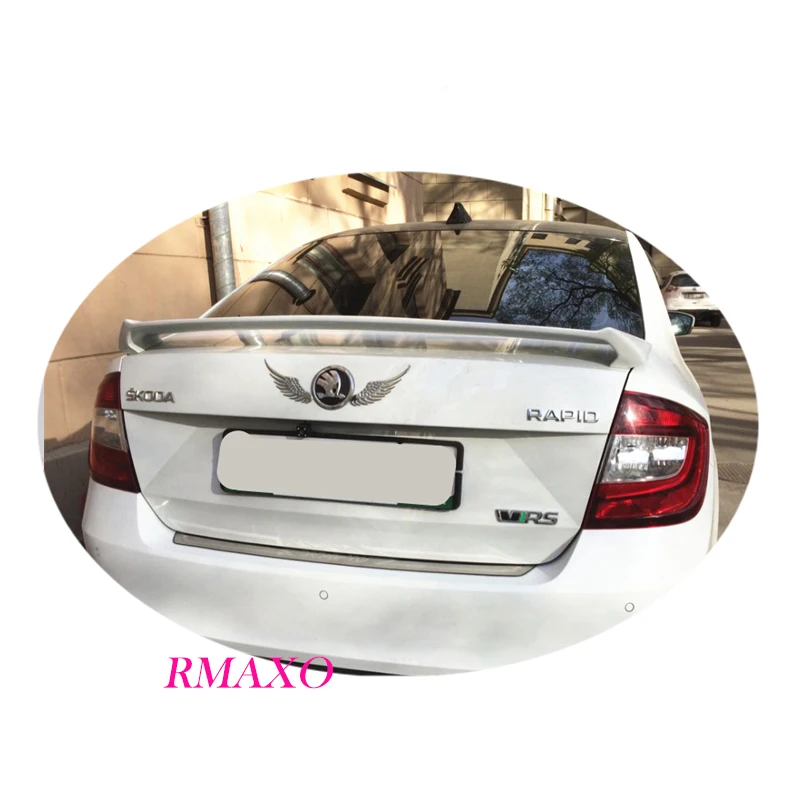 For  Rapid Spoiler 2008-2015 Skoda Rapid Spoiler RSDK ABS plastic Material Car Rear Wing Color Rear Spoiler