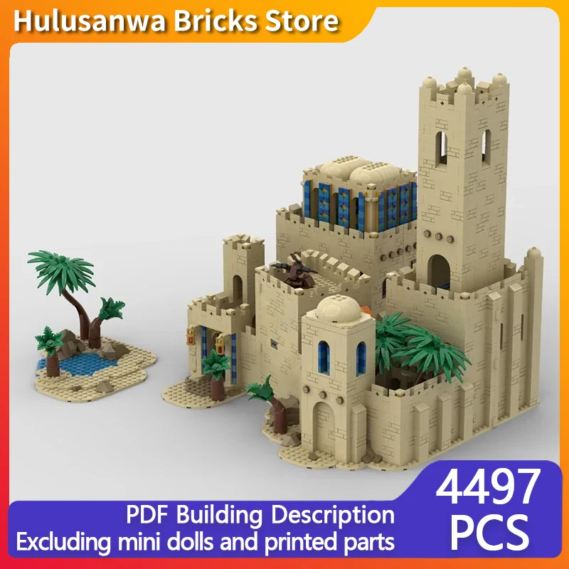 Medieval Street View Model MOC Building Brick Oasis Fort Desert Castle Modular Technolog Gift Holiday Assemble Children Toy Suit