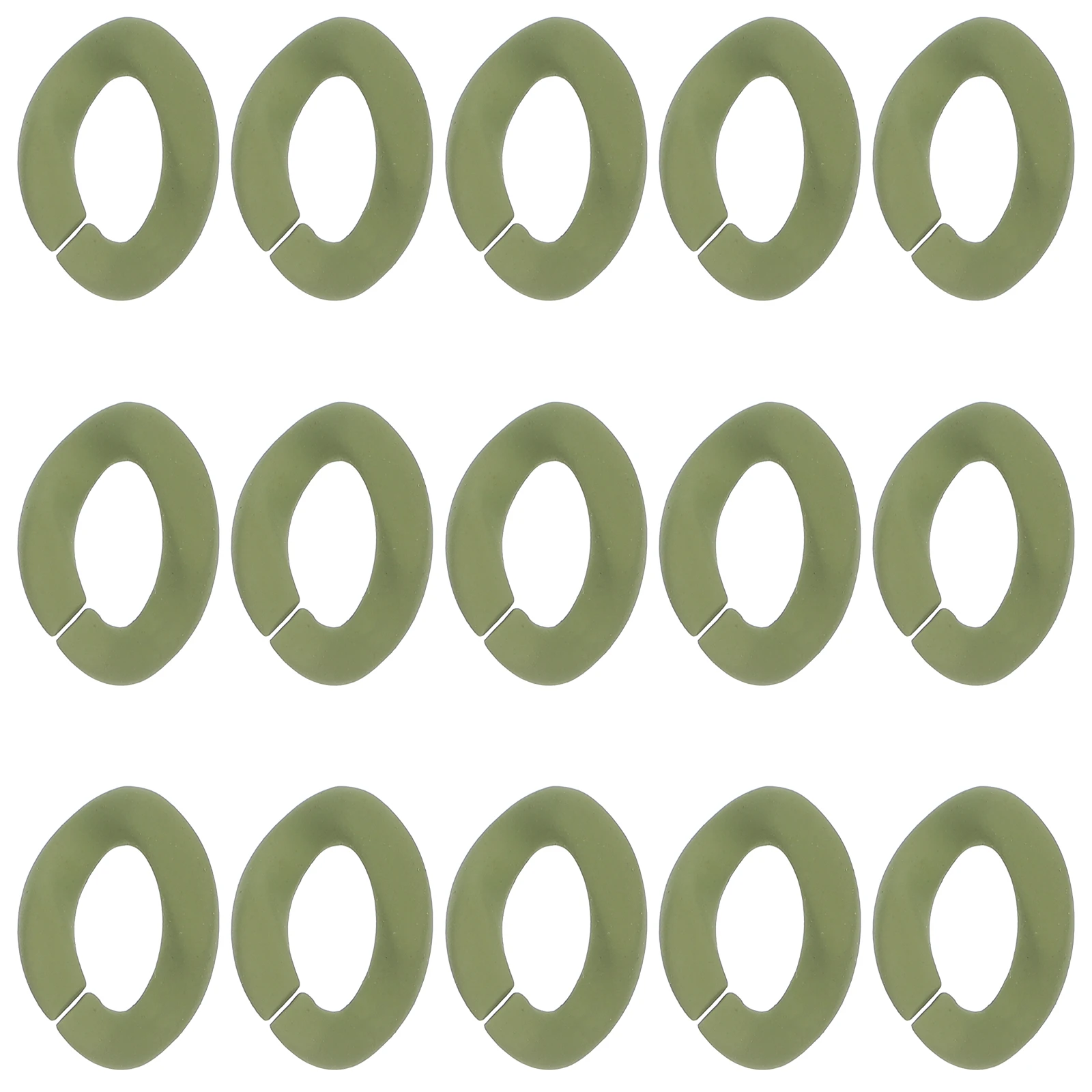 

Simple Colorful Plastic Chains Ornament for Jewelry Making Necklace Olive Green