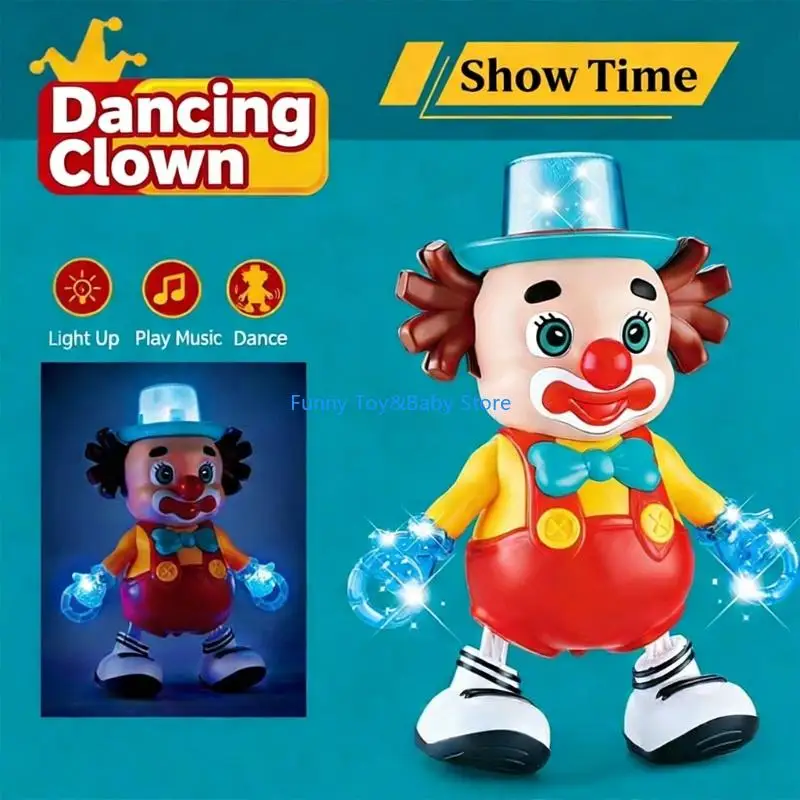 インタラクティブ教育ダンスピエロおもちゃ音楽と幼児のための楽しいモーションクロール学習活動おもちゃ C90B