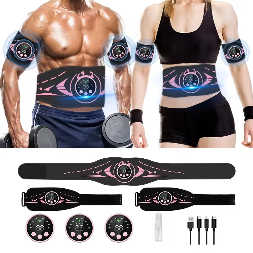 

EMS Smart Waist Trainer Belt – Rechargeable Abdominal Slimming & Massage Device – USB Fitness Fat Burning Device