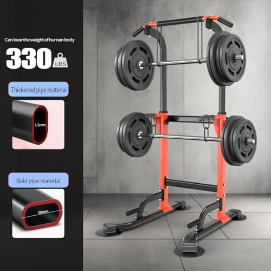 Power Tower Pull Up Dip Bar for Home Gym Multi-Functional Adjustable Strength Training Fitness Workout Station Chin-Ups