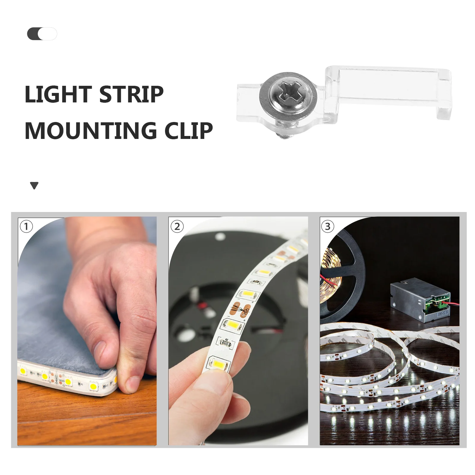 

100pcs Led Mounting Fixing Clips For Led Strip Light Lighting Strip Light Mounting Clips Accessories Tool Parts