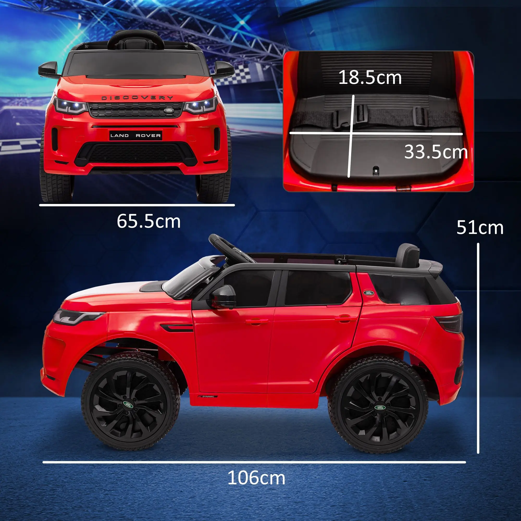 Mit Fernbedienung Land Rover Discovery Sport Lizenziertes batteriebetriebenes Kinder-Elektroauto 12V Kinder-Fahrt auf dem Auto