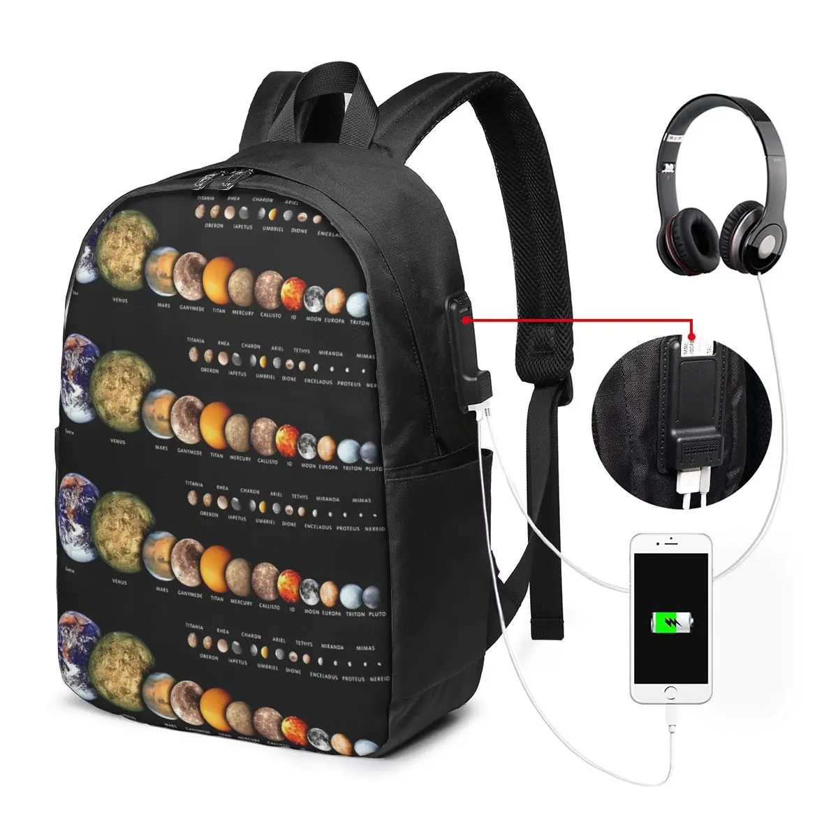 Planet Space In Solar System Backpack Travel Notebook Bag Computer College Student School Bag Laptop Shoulder Bags for Men Women