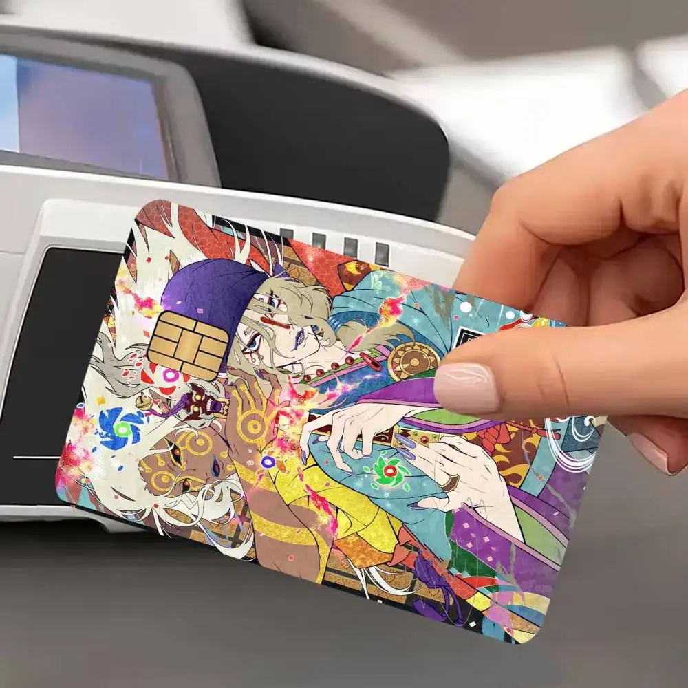 Apanese Ukiyo-e Style Mononoke Diy Credit Debit Card Sticker Party Sticker Decoration Waterproof Small Chip Card Skin Sticker