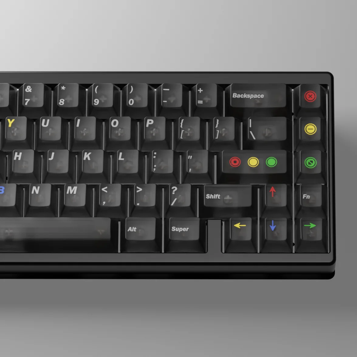 

106 Key Black Light Matte Double Shot ABS Keycap Cherry Profile Custom Foggy Transparent Keycaps for MX Switches Gaming Keyboard