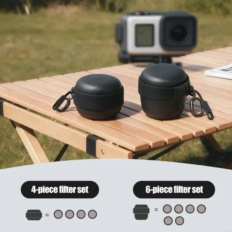Q6PA Filter Carrying Case with Individual Sections for Outdoor Photography