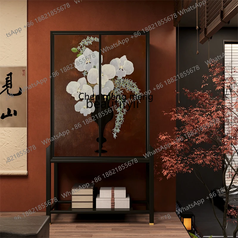 Tall cabinet storage, living room sofa against the wall, medieval flower custom storage, shoe cabinet, bucket cabinet