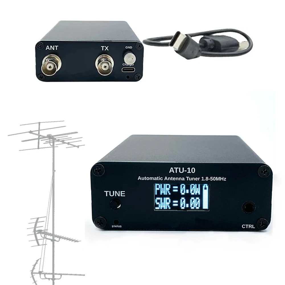 ATU10 1.8-50MHz Automatic Antenna Tuner for QRP Transceivers with Auto Measurement Adjustment and VSWR Monitoring