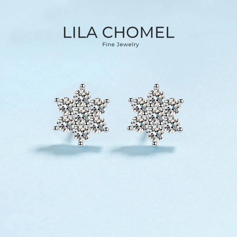 

GIRL Birthday Gift PT950 Platinum Stud Earrings Valentine's Day 1.4CT Moissanite Diamond Christmas Gift WOMEN WEDDING JEWELRY
