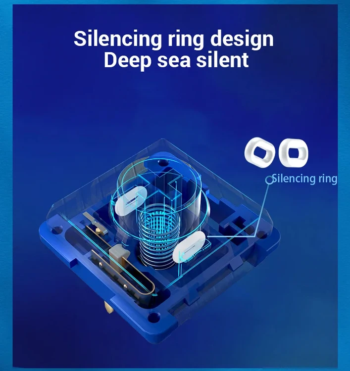 Kailh Deep Sea Silent Mini Hitbox Switch 1353 Islet Low Profile Linear Switches für RGB DIY Gaming 60 mechanische Tastatur Laptop – Detail 8
