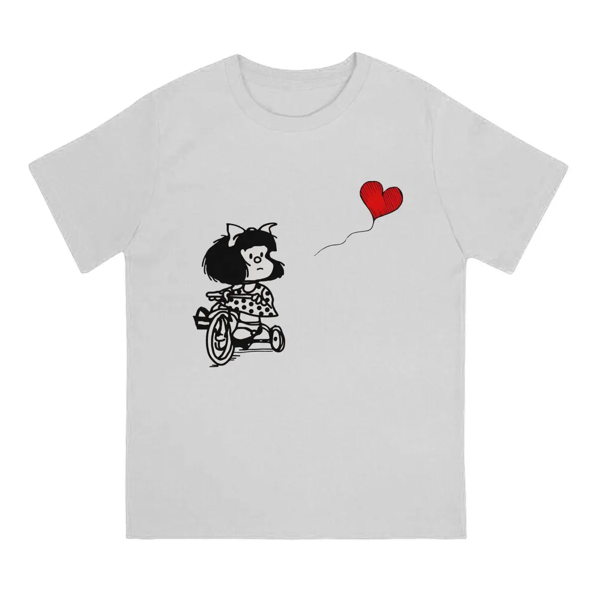 Love on a Bicycle Essential MAFALDA T Shirt Punk Crewneck TShirt Polyester Clothing