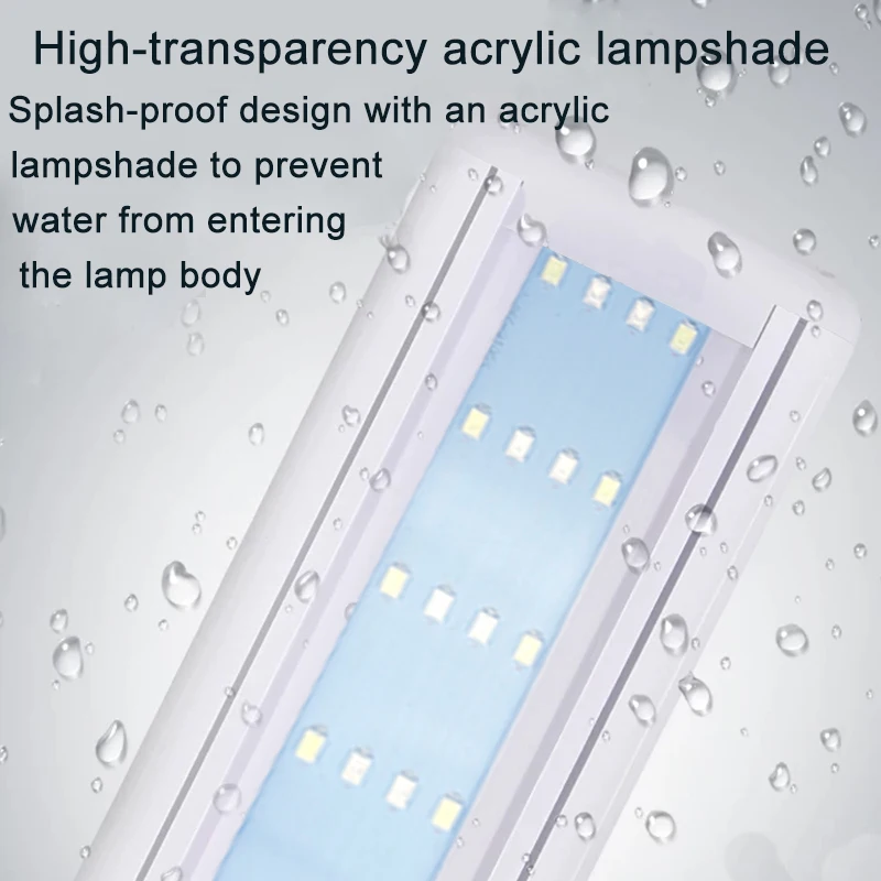 Aquarium LED Fischbecken-Beleuchtung, 3-Farben Vollspektrum Einstellbare Wasserpflanzen-Lampe, Teleskopische Clip-On-Leuchte für 18-75cm Aquarien – Detail 11